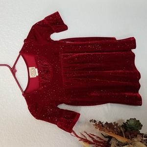 Sparkly dress, deep red, sz4
